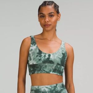 Lululemon Reversible Bra // olive green and tye dye // small